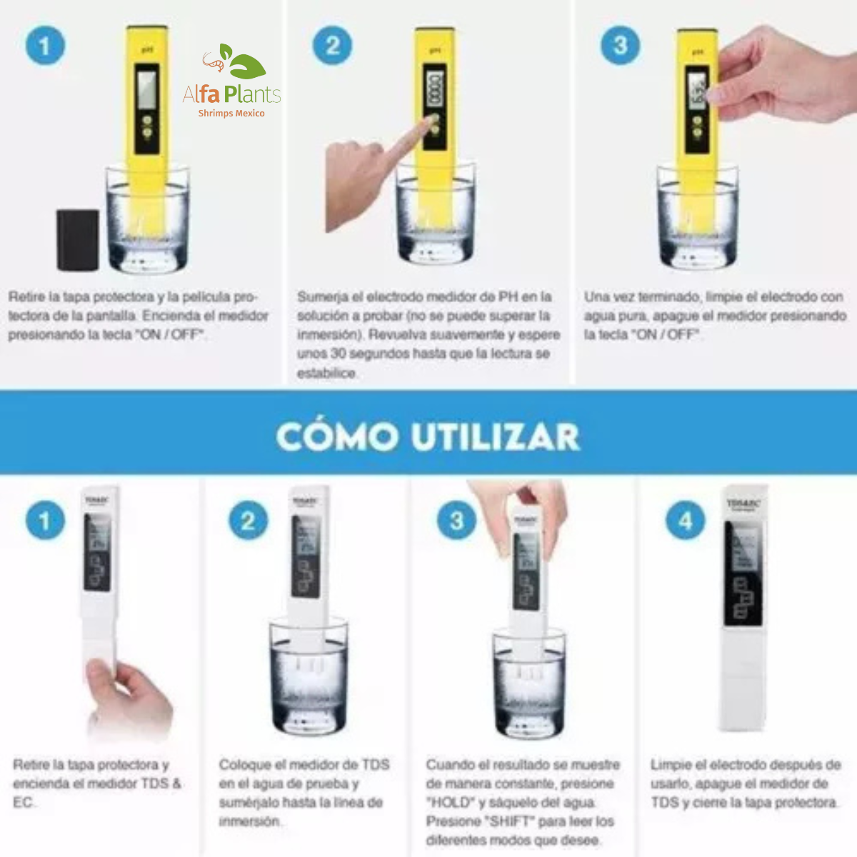 Kit de Plumas para Medir TDS y pH