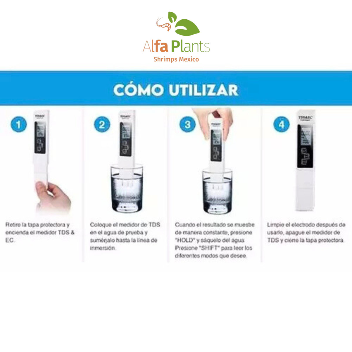 Pluma digital para medir TDS