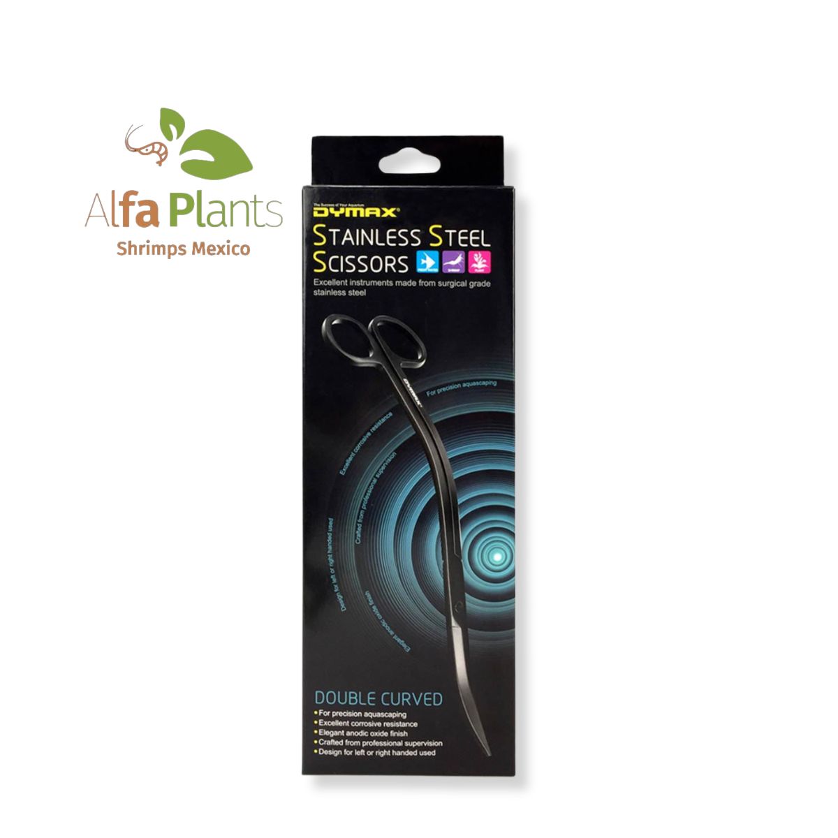 Tijeras inoxidables doble curva Dymax