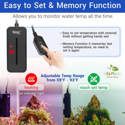Termostato para acuario Hygger HG045